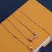Orecchini Wih BOX di alta qualità, in acciaio inox, con ciondolo in oro rosa, collana di gioielli, set da 3 pezzi per donna_voghion.com