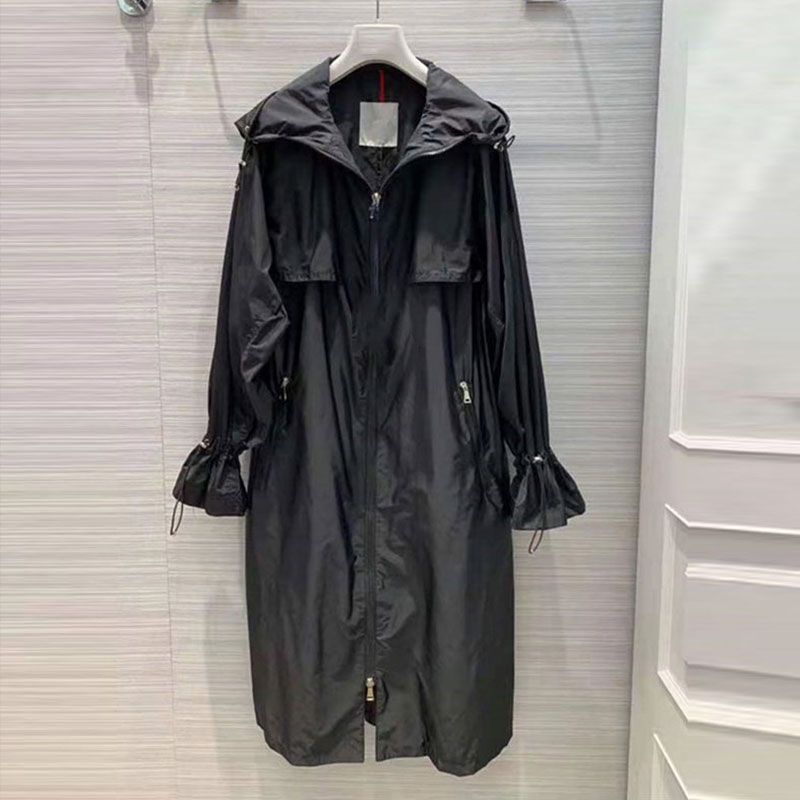 Gabardina informal con temperamento británico para mujer, abrigo cortavientos largo, chaqueta antipolvo con cinturón, primavera y otoño, 2023_voghion.com