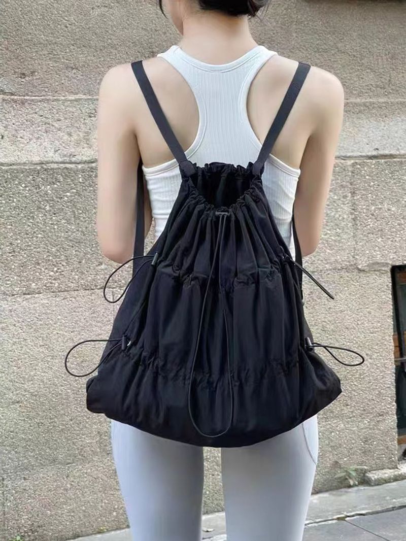 2025 Casual Backpack, Korean Lazy Wind Drawstring Lightweight Nylon Backpack, Women's Hundred Models_voghion.com