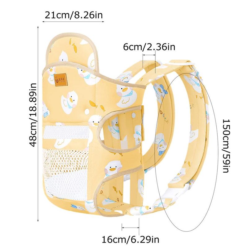 Bolsa portabebés portátil Mochila ergonómica para recién nacidos y niños pequeños Soporte delantero y trasero Fular tipo canguro Accesorios para bebés_voghion.com