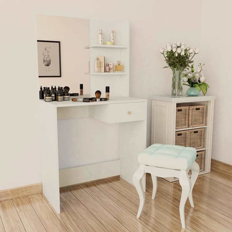 Dressing Table Engineered Wood 29.5"x15.7"x55.5" White_voghion.com