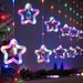 Christmas Decoration Five-Pointed Curtain LED Star String Leather Line Ice Strip Room Atmosphere Lights_voghion.com