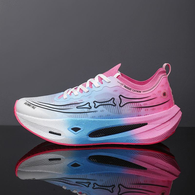 Scarpe da jogging con suola intera in nylon da donna, scarpe da corsa da allenamento professionale da uomo, scarpe da ginnastica da corsa traspiranti_voghion.com