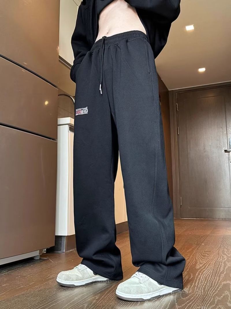 Men's Clothing New Loose Casual Pants Men's Korean Style Trendy Versatile Pants Summer Thin Falling Wide leg Floor Mopping Pants_voghion.com