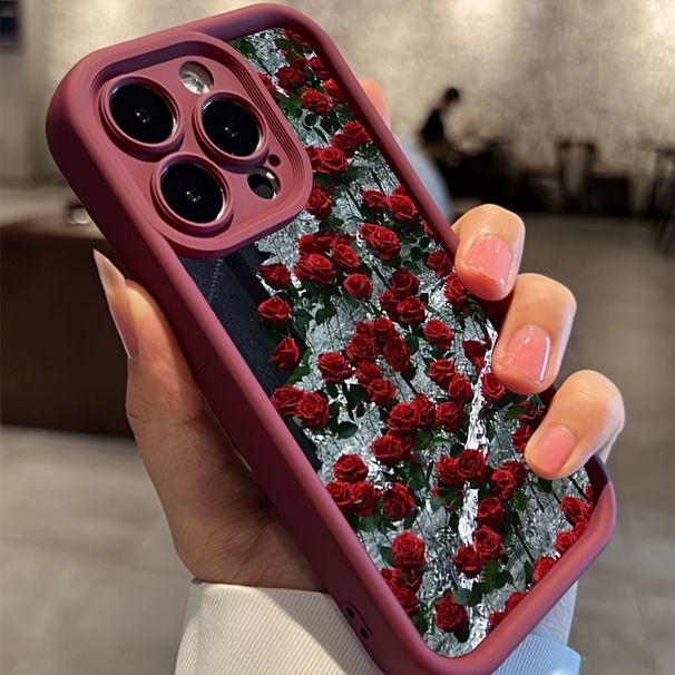 Glacier Rose Full Coverage Protective Case - Shockproof, Drop Resistant, and Durable Design - Compatible with 15, 14, 13, 12, 11, 7, 8, X, and xs_voghion.com