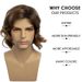 Synthetic Clip-in Men's Wigs Brown Side Parted Short Curly Hair Retro Style Popular Style_voghion.com