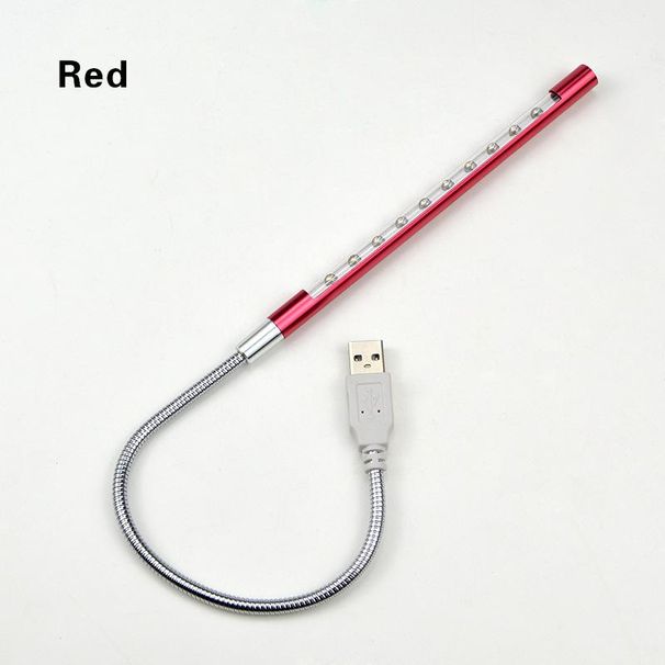 1 db USB LED lámpa 10 LED-es rugalmas könyvolvasó lámpa notebookhoz HMM_voghion.com
