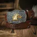 Western Cowboy Leather Belts Horse Pattern Floral Engraved Buckle Belt For Men Z250530_voghion.com