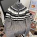 Vintage Fair Isle Half-Zip Wool Sweater - Cozy Oversized Knit Pullover For Men & Women, Warm Loose Fit Casual Winter Wear (Brown, Grey, Black)_voghion.com