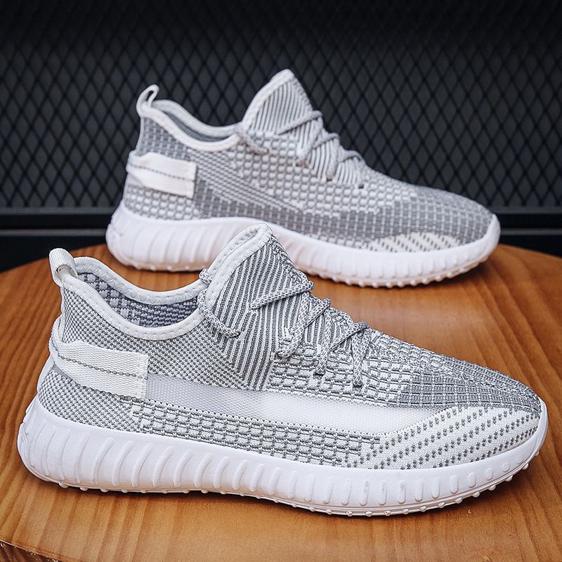 2023 neue Sommer fliegende gewebte Schuhe Koreanische Version trendige Herrenschuhe atmungsaktive Sport-Freizeitschuhe leichte Kokosnussschuhe Herren_voghion.com