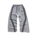 Männerkleeder Logo Print Sträifen Loose Riicht Sports Casual Hosen Jogginghosen Männer a Fraen_voghion.com