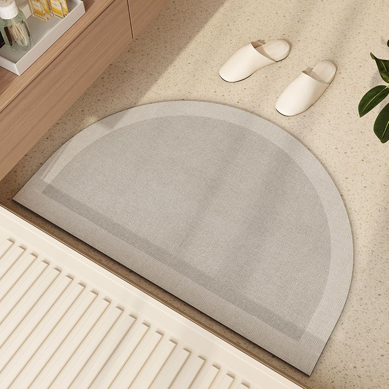 Semicircular Diatom Mud Absorbent Mat Bathroom Floor Mat Bathroom Door Non Slip Foot Mat_voghion.com