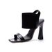2025 Spring/Summer New High Single Shoes Design Sense, Small And Popular Women's Casual Pure Black Elastic Heel Shoes,_voghion.com