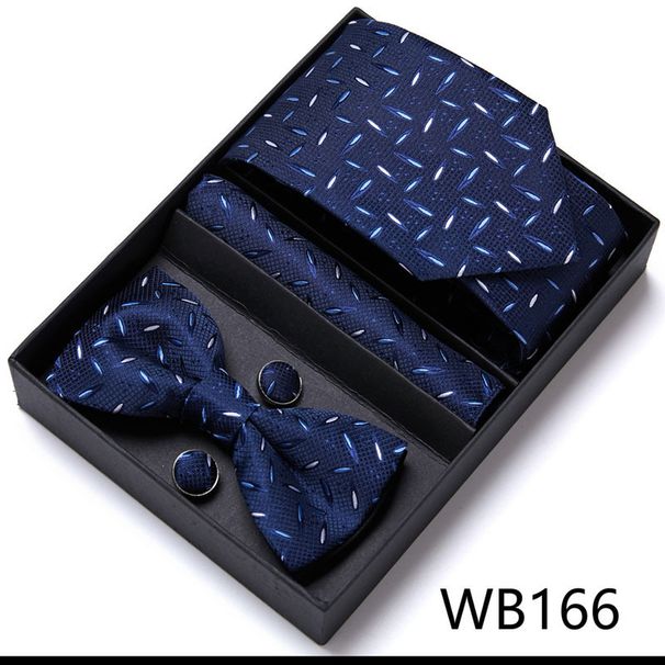 New Pattern Bow Tie Square Scarf 5-piece Groom Best Man Set Gift Box Packaging Guangzhou_voghion.com