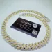 Custom Gold Plated Two Tone Miami Link 14mm 2 Row Vvs Moissanite Cuban Chain Bracelet Pass Diamond Test Men Necklace_voghion.com