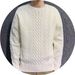 Men's Chunky Knit Cable Sweater - Oversized Winter Pullover With Soft Polyester Blend, Loose Fit Style_voghion.com