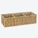 3-Compartment Woven Storage Basket - Handmade Desktop Organizer For Snacks, Nuts & Small Items_voghion.com