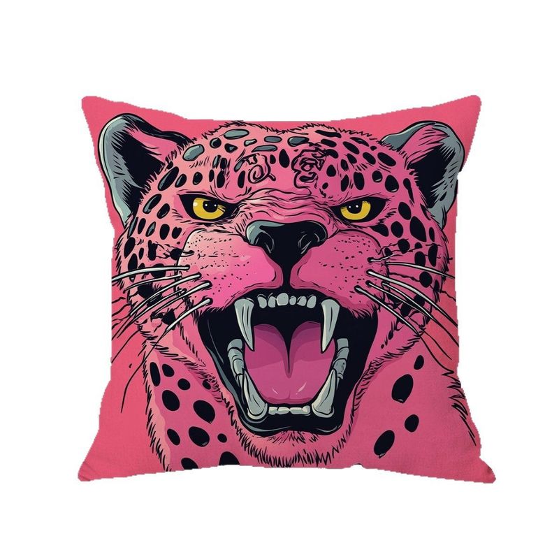 Pink Leopard Print Pillow Cover - Ultra Soft Throw Pillow Case For Sofa/Bed/Chair (18x18 Inches Decorative Cushion Cover Cozy Home Decor)​_voghion.com
