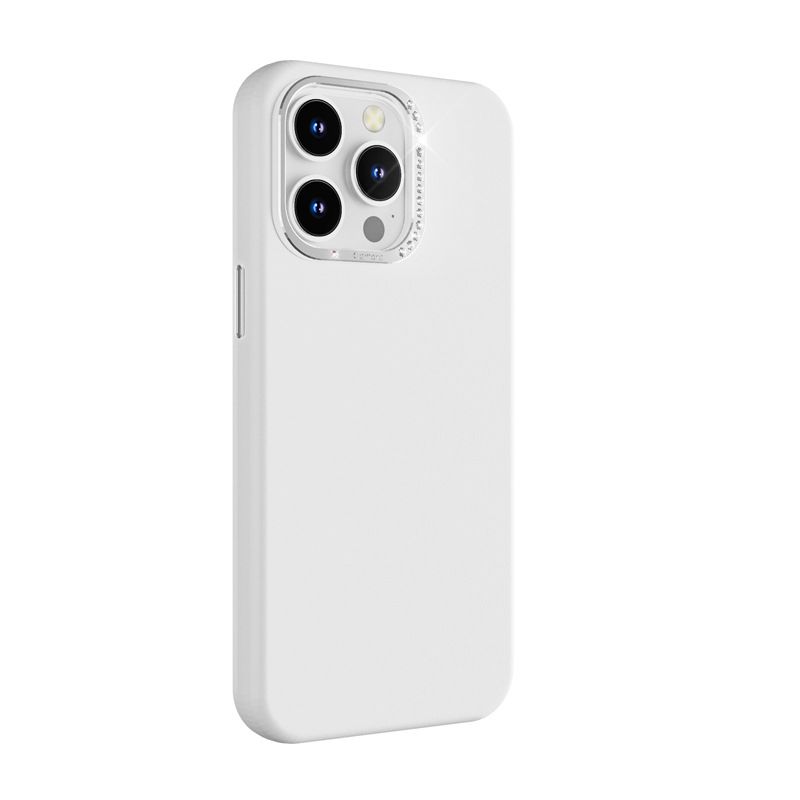 Epple 16 Cep Telefonu Deri Kılıfı İçin Uygun, Düz Renk Basit Kız Kılıfı 15promax Elmas İşlemeli Manyetik Deri Cep Telefonu Kılıfı_voghion.com