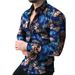 Camicia cardigan da uomo a maniche lunghe con stampa digitale a fiori larghi e oversize da uomo europei 3D_voghion.com