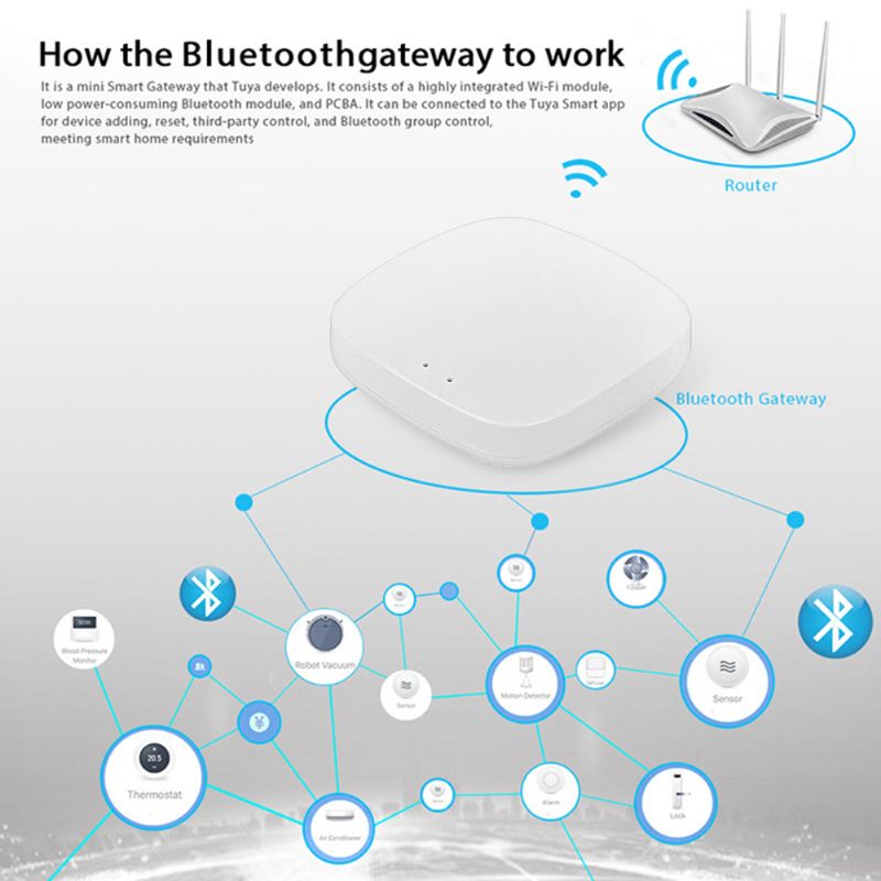 Tuya ZigBee Gateway Hub Bridge Smart Life APP Wireless Remote Controller Works With Alexa Google Home_voghion.com