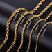 2.5MM 3MM 4MM 5MM 18k Real Gold Plated Stainless Steel Twist Rope Chain No Fade Necklace Jewelry For Men Women_voghion.com