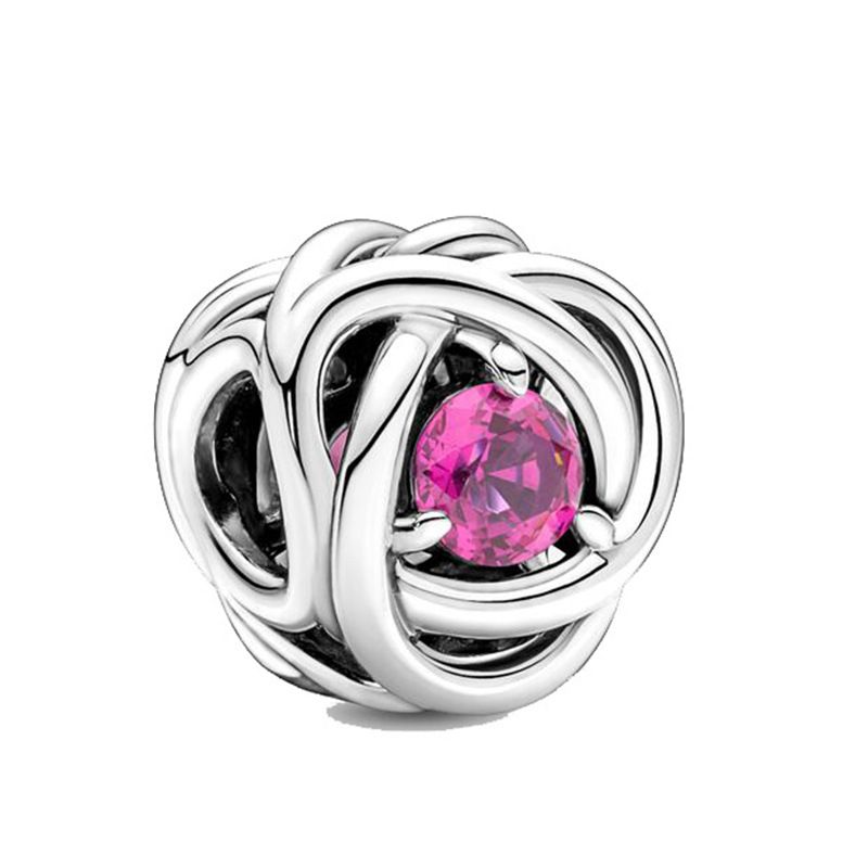 Pink Diamond Key Pendant Alloy Diamond Foot Luxury Beaded DIY Jewelry Findings & Components_voghion.com