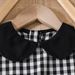 Girls Summer Plaid Princess Dress Female Baby Retro Small Pan Collar Dress Vest Skirt_voghion.com
