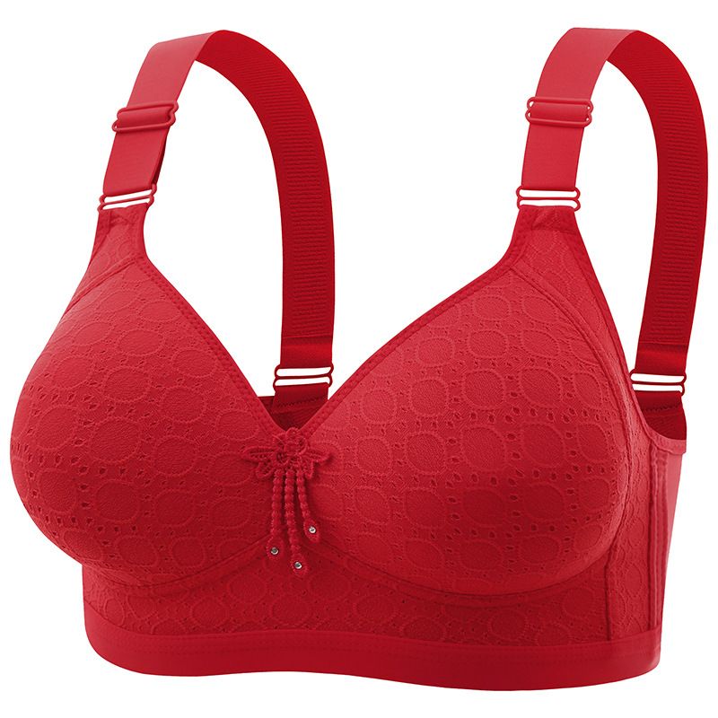 Women's Intimates Large Breasts Show Small Thin Cup Without Steel Ring Comfortable Gathered Bra Side Breast Adjustment Beautiful Back Underwear_voghion.com