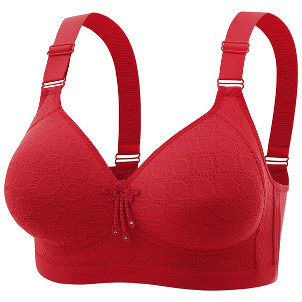 Women's Intimates Large Breasts Show Small Thin Cup Without Steel Ring Comfortable Gathered Bra Side Breast Adjustment Beautiful Back Underwear_voghion.com