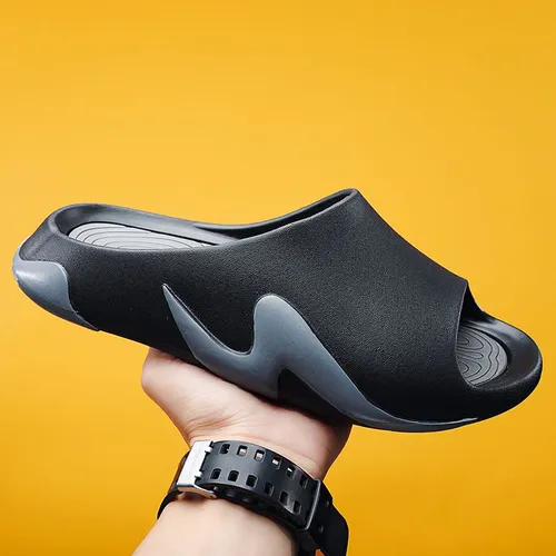 Pantofole da uomo alla moda da grotta, pantofole da esterno, antiscivolo, morbido elastico, confortevole senso del piede_voghion.com