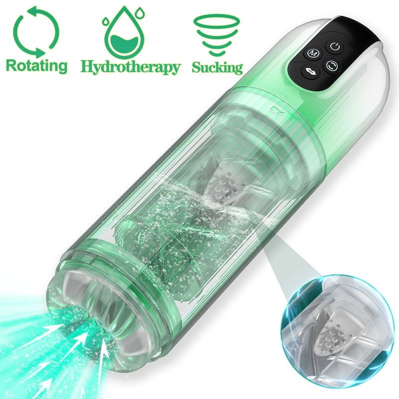 Masturbateur masculin automatique 2 en 1 ESVOW, entièrement étanche, avec modes de vibration, de rotation et d'aspiration, masturbateur_voghion.com