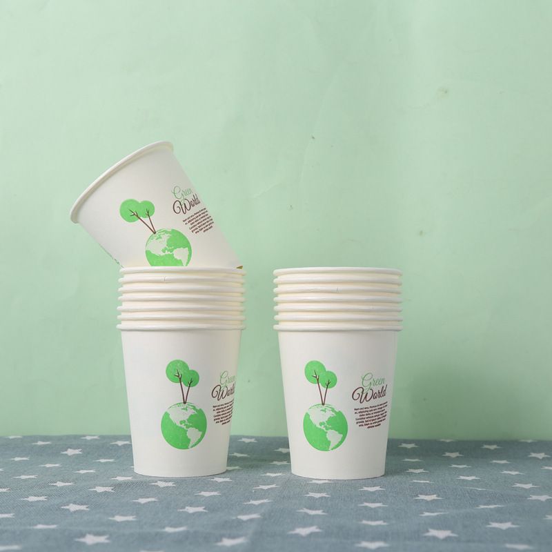 Eco Paper Cups 100-Pack 250ml - Biodegradable Disposable | Coffee/Tea Party | Office EU Compliant_voghion.com