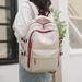 Women's Bags New version of niche solid color schoolbag spring style multi pocket backpack junior high school students large capacity backpack_voghion.com