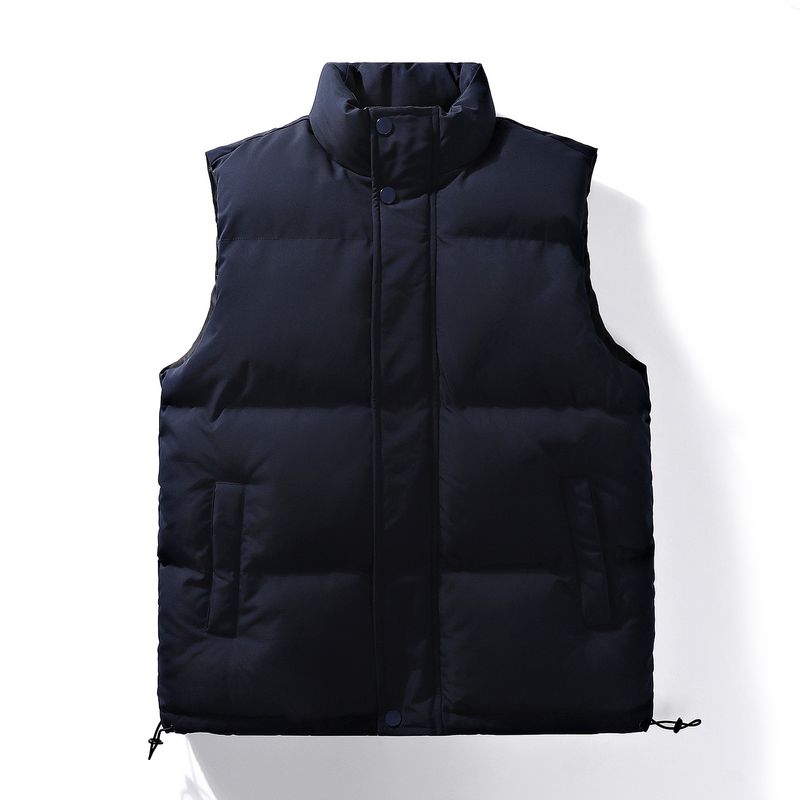 Men's Clothing autumn and winter vest men's waistcoat warm vest plus velvet thickened cotton vest can be printed with logo group purchase_voghion.com