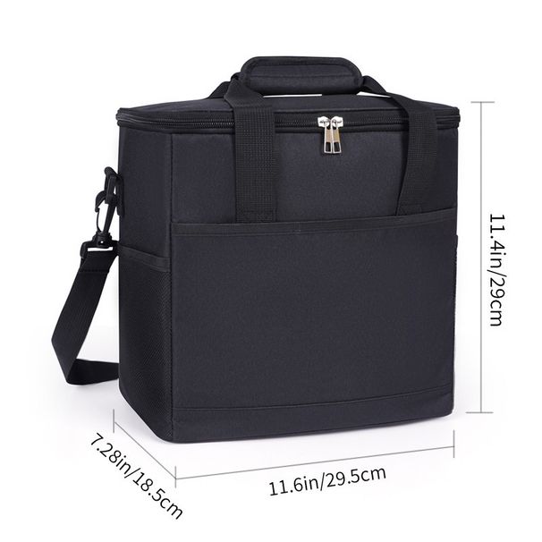 Borsa termica per il pranzo portatile, multifunzionale, di grande capacità, borsa per il ghiaccio, tracolla, picnic, lunch box_voghion.com