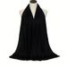 Sciarpa di protezione solare casual Hijab in jersey tinta unita classico elastico semplice per esterni_voghion.com