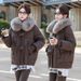 Cropped Puffer Jacket With Raccoon Fur Collar – Winter-Ready Quilted Coat For Work & Weekend_voghion.com