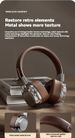 Auriculares inalámbricos Bluetooth retro con calidad de sonido HIFI que se pueden conectar a tarjetas de memoria y Bluetooth para reproducción, películas y actividades al aire libre._voghion.com