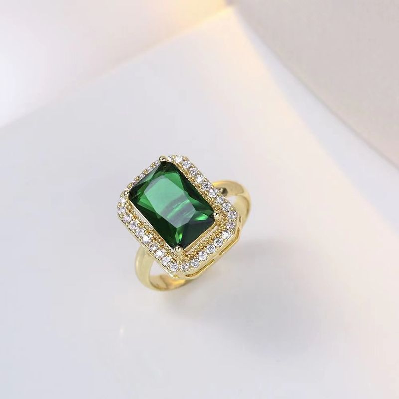 Collier vert populaire boucles d'oreilles bague niche féminine design sens clavicule chaîne tout assorti bijoux costume_voghion.com