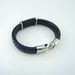 Bracelet YZ Punk Skull Rock pour homme, cordon tressé en cuir noir_voghion.com