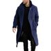 Herrenbekleidung Übergröße Wollmantel Trenchcoat für Herbst & Winter - Slim Fit Zweireihiger Peacoat mit mehreren Taschen (Schwarz, Khaki)_voghion.com