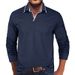 Men's t-Shirt v-Neck Solid Color Polo Shirt Men's Long Sleeve Top_voghion.com