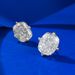 Women's Jewelry S925 Silver High Carbon Diamond 8*10 Earrings Cut Square Zircon Earrings Simple_voghion.com