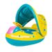 Kids Airplane Inflatable Swim Ring Thickened PVC Pool Float With Anti-Tip Design & Steering Wheel (Includes Repair Kit & Hand Pump)_voghion.com