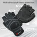 Fitnesshandschuhe für Herren, Sommer, dünn, verdickte Handfläche, Handgelenksriemen, 2-in-1, rutschfest, Hornhautprävention, verschleißfest_voghion.com