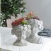 Art Cement Statue Flower Pot, Garden Plant Decoration_voghion.com