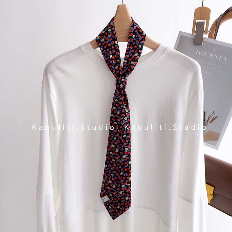 Piccola sciarpa lunga e stretta per uomo e donna, scaldacollo, sciarpa sottile abbinata alla camicia, elastico per capelli, cintura, laccio da polso_voghion.com