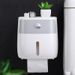 Bathroom Tissue Holder Wall Mounted Toilet Paper Box Waterproof Roll Paper Storage Rack Double Layer Organizer Shelf With Drawer_voghion.com