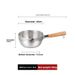 Pentola antiaderente per zuppa Yukihira in acciaio inossidabile con manico in legno, per la colazione, per bambini, senza rivestimento, per latte e altri alimenti per la casa_voghion.com